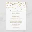 Search for white polka dots invitations White and gold