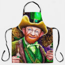Search for shamrock aprons Leprechaun