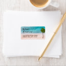 Search for palm tree wedding return address labels Sea