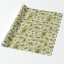 Search for peacock feathers wrapping paper Green