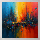Recherche de bleu orange art Numérique