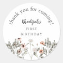 Search for floral birthday party stickers Watercolor