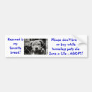 Search for breed rescue bumper stickers Adopt