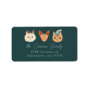 Search for winter animals return address labels Kitty
