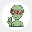 Search for cool alien stickers Retro