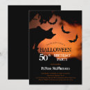 Search for bats halloween invitations Spooky