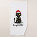 Search for funny christmas bath towels Kitten