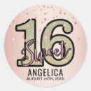 Search for sweet 16 rose gold stickers Glitter