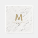 Recherche de marbre blanc serviettes Monogramme