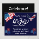 Search for independence day celebration invitations Red and blue