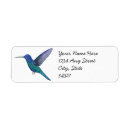 Search for green hummingbird return address labels Hummingbirds