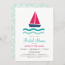 Recherche de douche nuptiale bateau invitations Bleu
