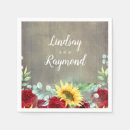 Search for sunflower napkins Burgundy