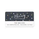Search for black and white cat return address labels Meowy christmas