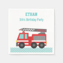 Search for red truck napkins Firetruck