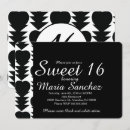 Recherche de black and white anniversaire invitations Géométrique