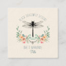 Recherche de libellule rose cartes visite Aquarelle