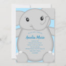 Search for blue elephant birthday invitations Children