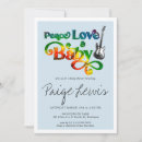 Search for peace love baby invitations Vintage