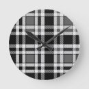 Recherche de plaid noir et blanc horloges Tartan