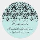 Search for damask bridal shower stickers Aqua
