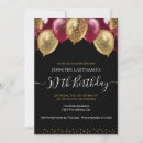 Search for red and gold birthday invitations Black