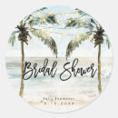 Search for palm tree bridal shower stickers Beach