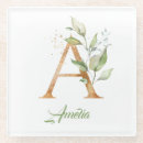 Search for gold foil coasters Letter a