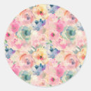 Search for abstract flowers pattern stickers Watercolor