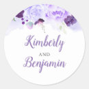 Search for purple flower wedding stickers Floral