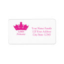 Search for royal crown return address labels Pink