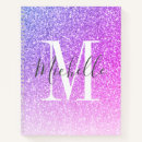 Search for purple glitter school notebooks Girly