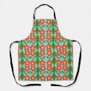 Search for traditional pattern aprons Red and green