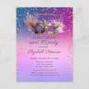 Search for masquerade invitations Glitter