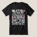 Search for 4th of july birthday tshirts Semiquincentennial