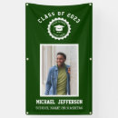 Search for green graduation banners Class of 2022
