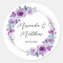 Search for purple watercolor wedding stickers Geometric