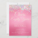 Search for cheers to 80 years birthday invitations Elegant