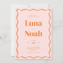 Recherche de rouge orange mariage invitations Moderne
