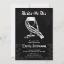Search for gothic bachelorette party invitations Bride or die