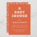 Search for minimal baby shower invitations Orange