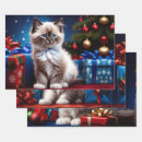Search for cat xmas wrapping paper Cute animal