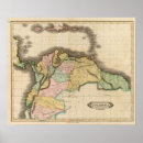 Recherche de carte de la colombie posters Gravé