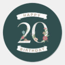 Search for 20th birthday stickers Twentieth