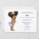 Search for african american princess baby shower invitations Purple