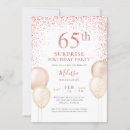Search for surprise 65th birthday invitations Gold