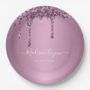 Search for dusty rose paper plates Glitter