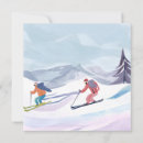 Recherche de ski cartoon cartes postales Skieur