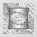 Search for silver christmas invitations White