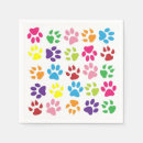 Search for paw print napkins Colourful